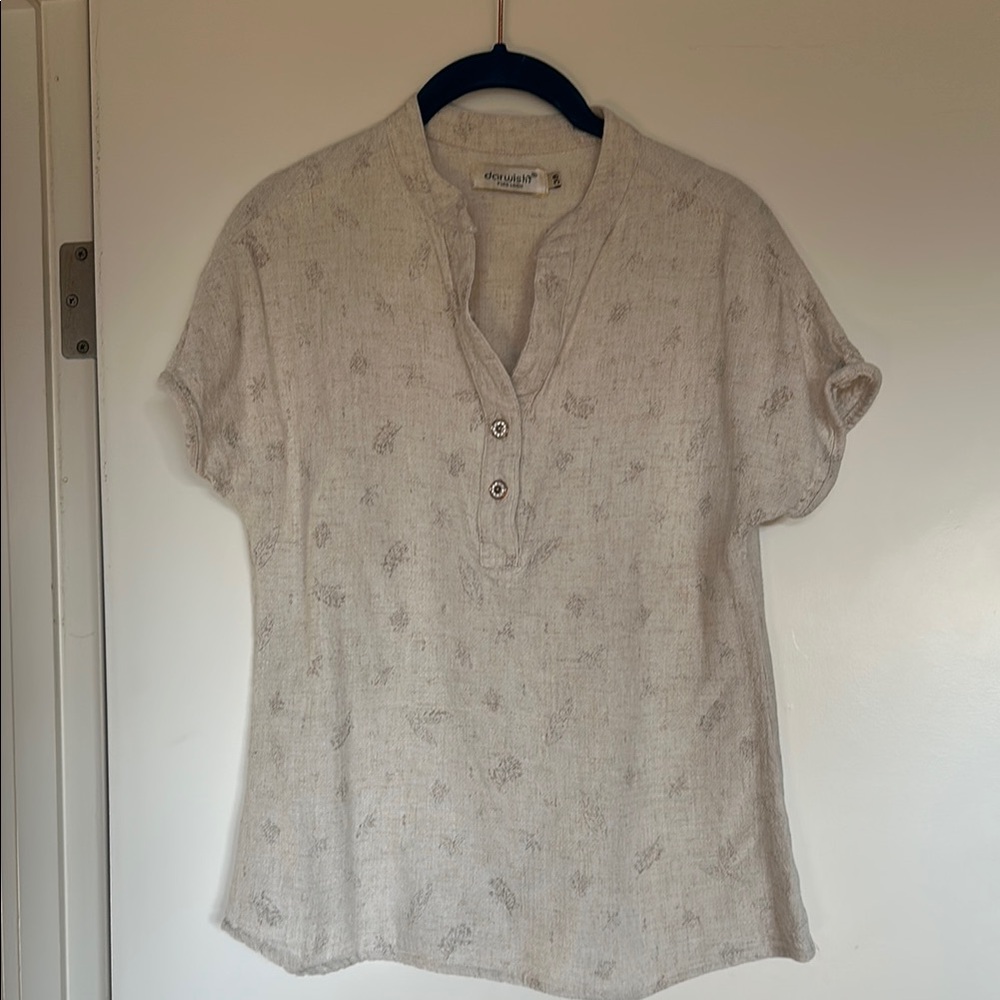 Egyptian Cap Sleeve shirt - 2 buttons